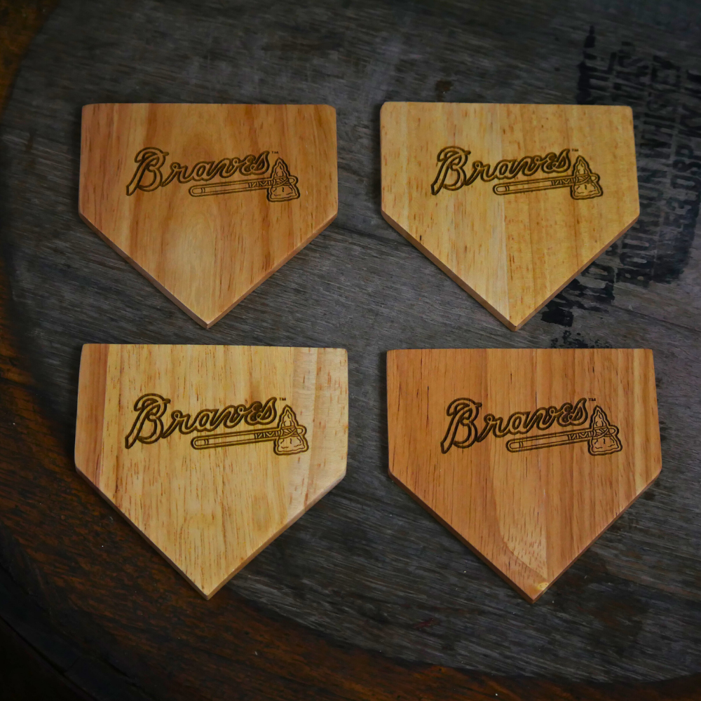 Atlanta Braves Dugout Mug® | 4 Pack Wooden Coaster Set