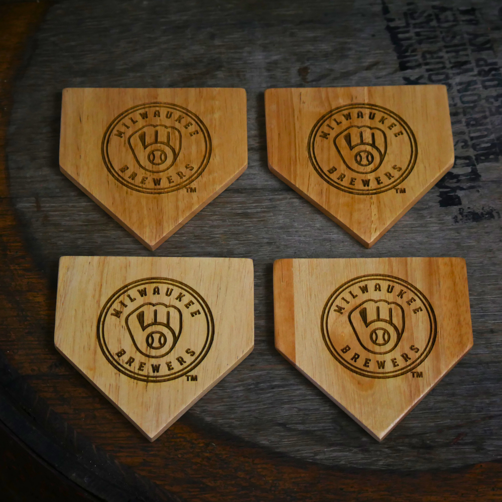Milwaukee Brewers Dugout Mug® | 4 Pack Wooden Coaster Set