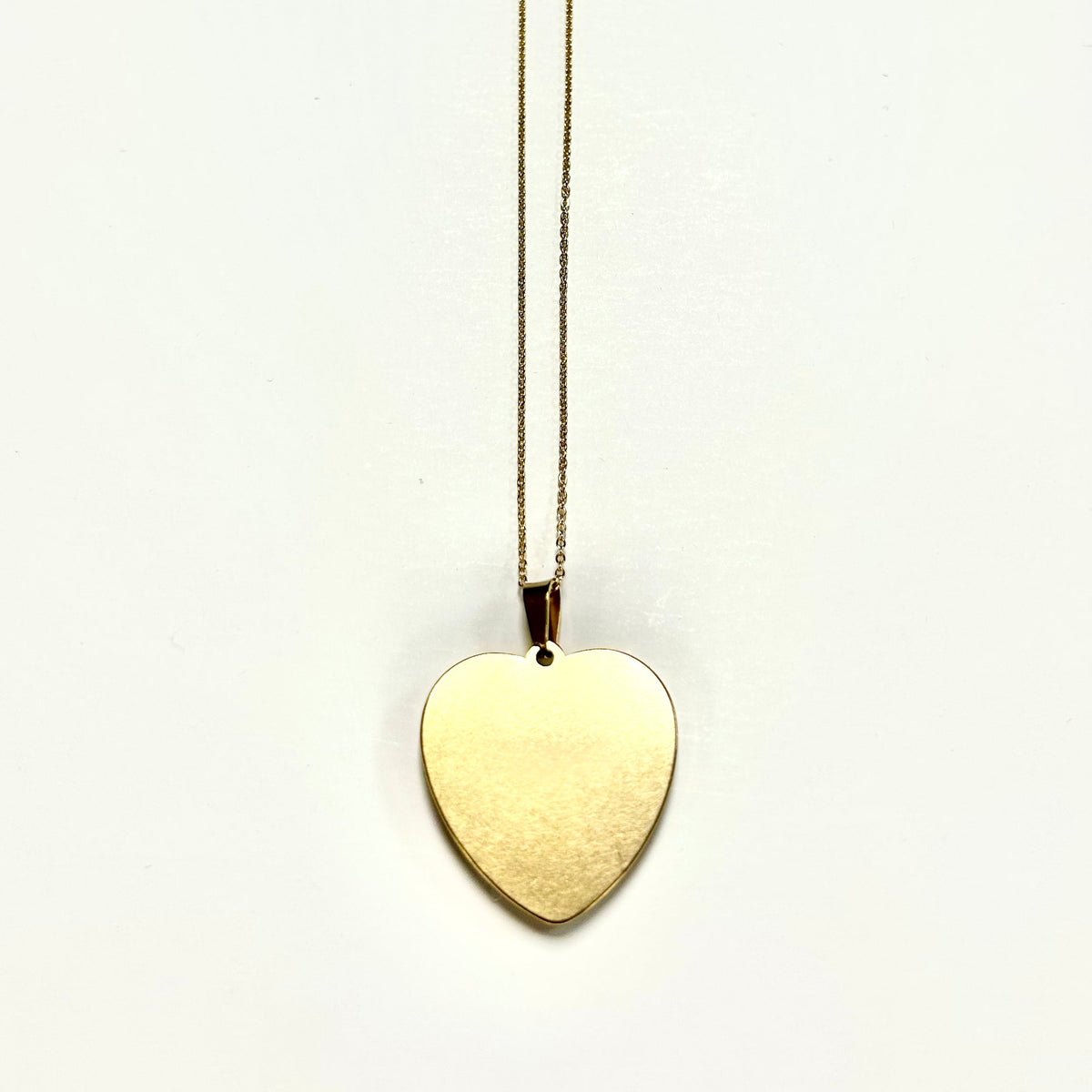 Baseball Seam Gold Heart Pendant Necklace
