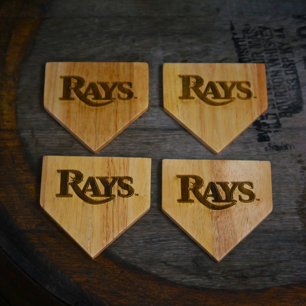 Tampa Bay Rays Dugout Mug® | 4 Pack Wooden Coaster Set