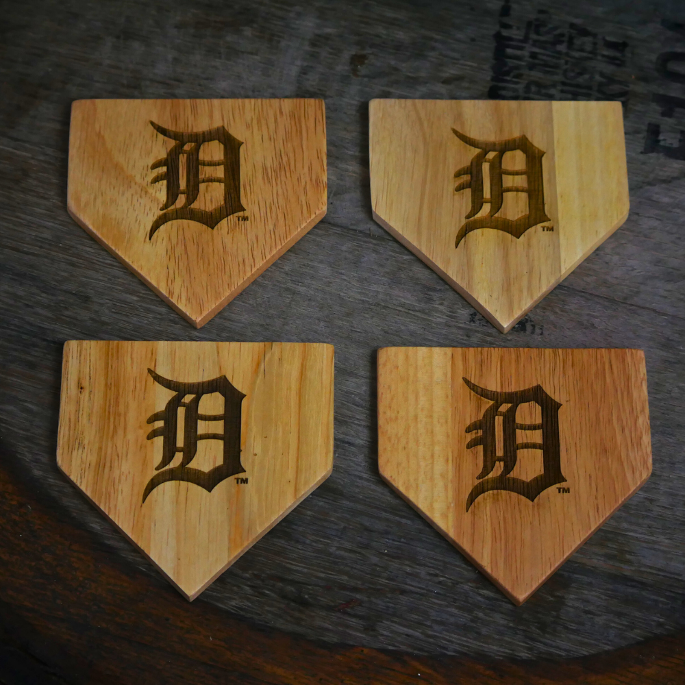 Detroit Tigers "D" Dugout Mug® | 4 Pack Wooden Coaster Set