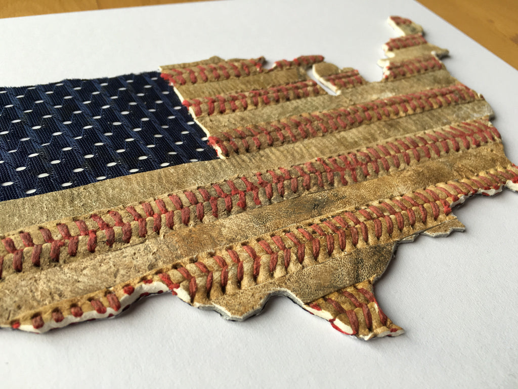 "Seams of America" Original Baseball Artwork