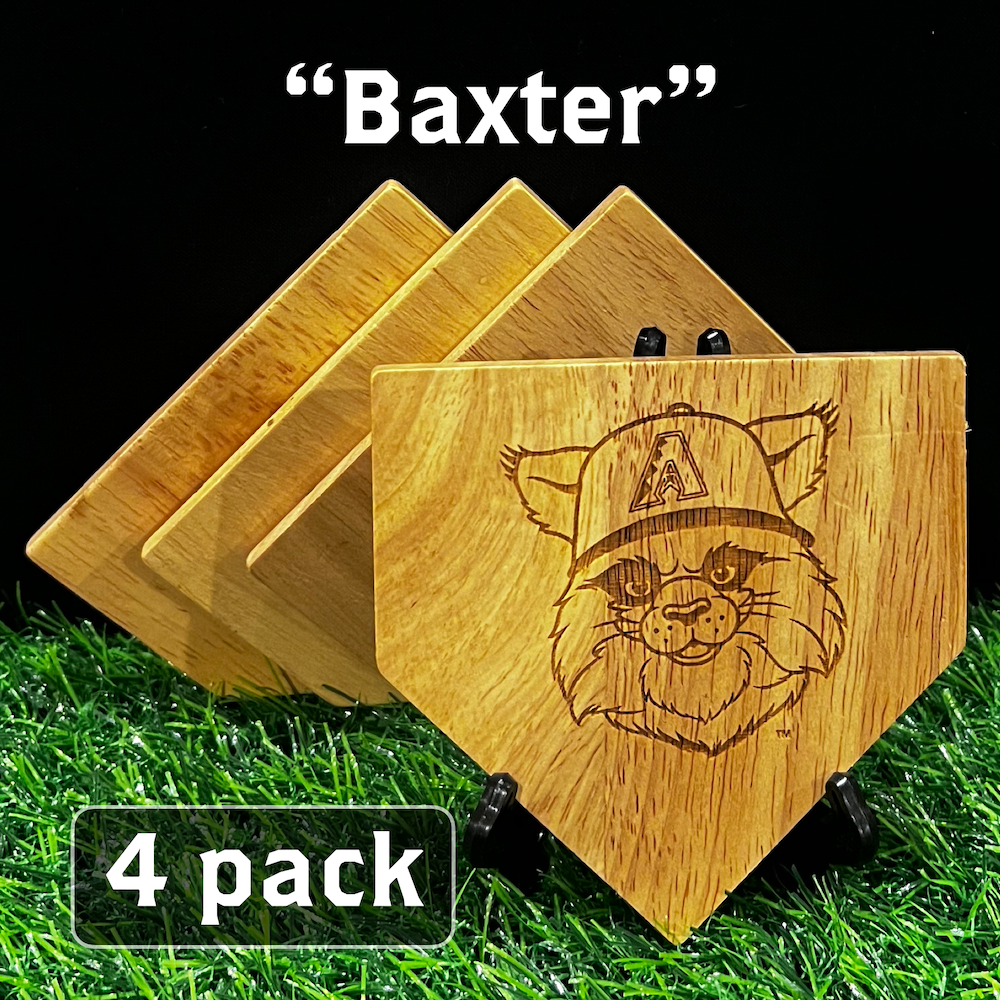 NEW ITEM - Wooden MLB Home Plate Coasters - MASCOT EDITION