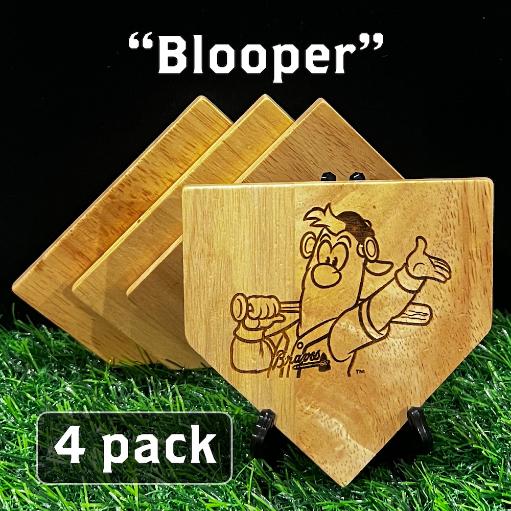 NEW ITEM - Wooden MLB Home Plate Coasters - MASCOT EDITION