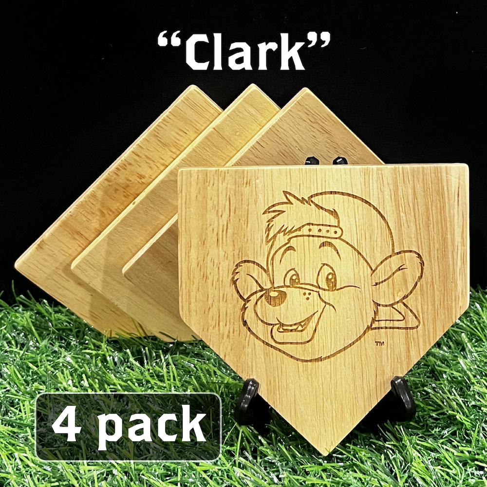 NEW ITEM - Wooden MLB Home Plate Coasters - MASCOT EDITION