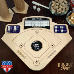 Colorado Rockies Baseball Board Game with Dice