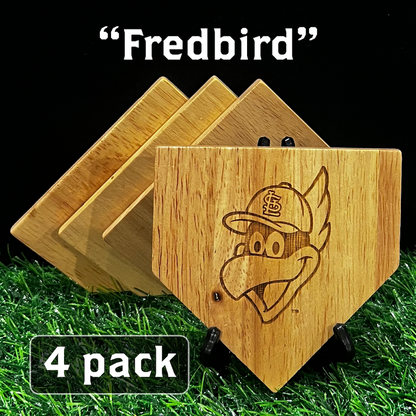 ALL 30 TEAMS - Wooden MLB Home Plate Coasters - MASCOT EDITION