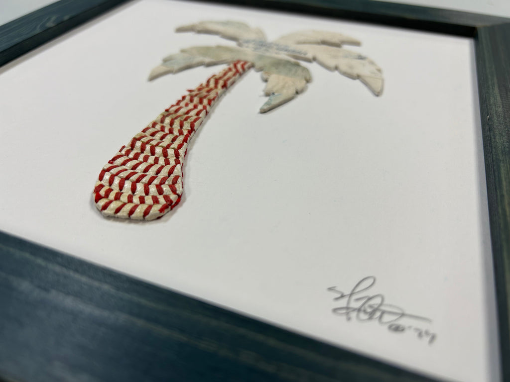 Palm Tree Original Artwork - Made from Actual Used Baseballs