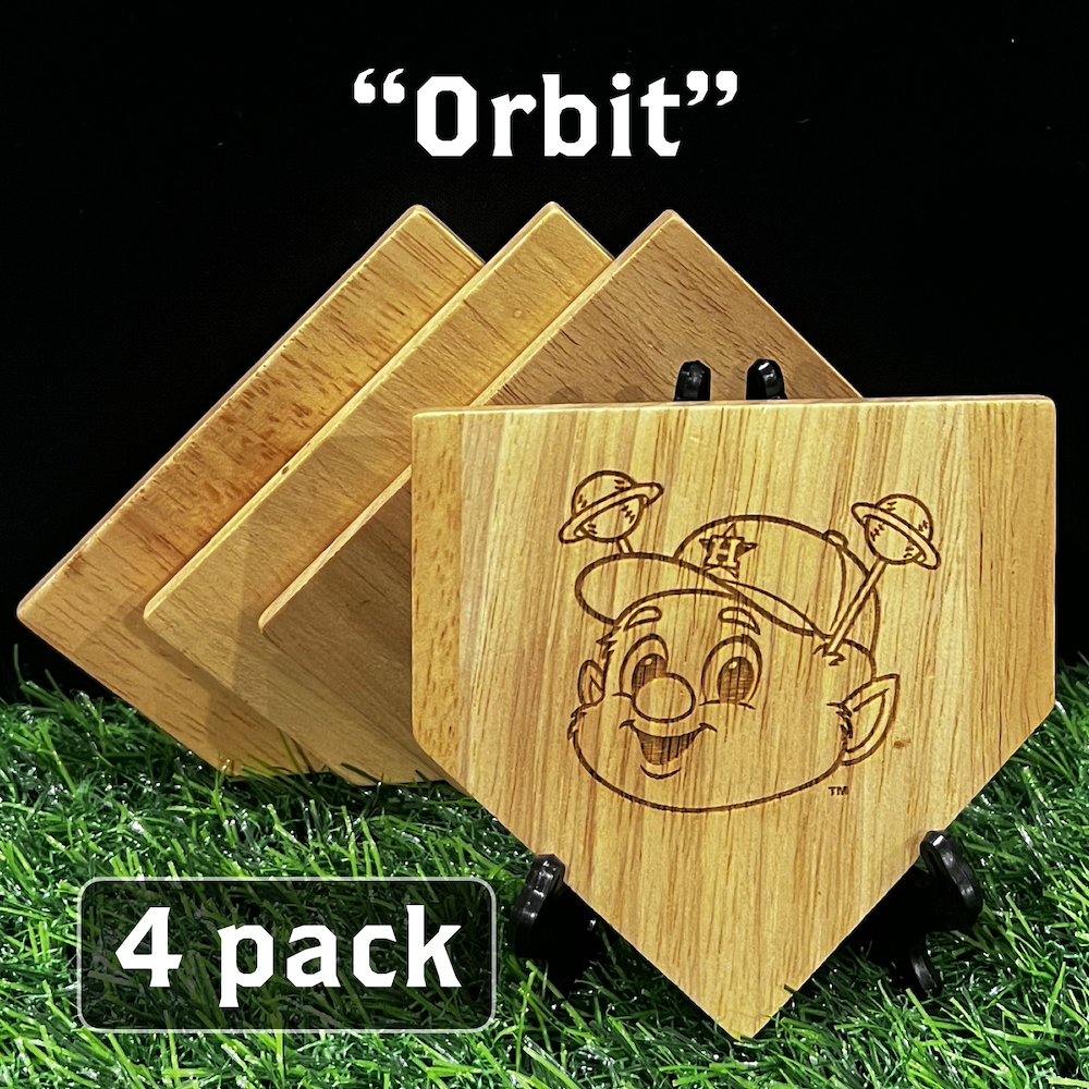 NEW ITEM - Wooden MLB Home Plate Coasters - MASCOT EDITION