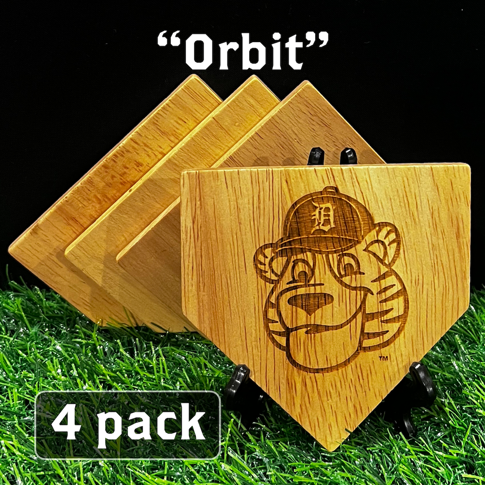 ALL 30 TEAMS - Wooden MLB Home Plate Coasters - MASCOT EDITION