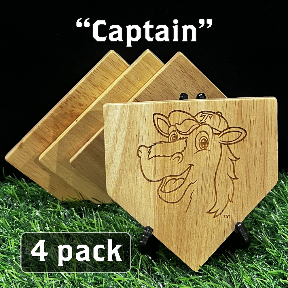 NEW ITEM - Wooden MLB Home Plate Coasters - MASCOT EDITION