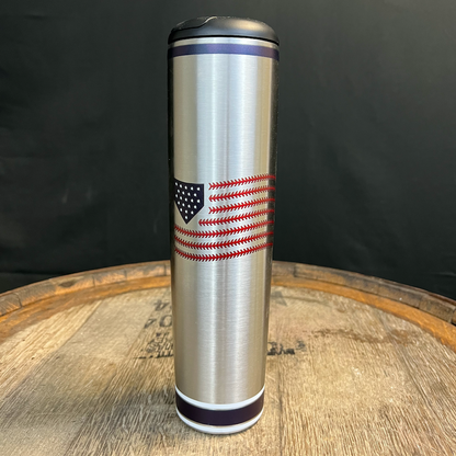 Stars and Stitches Metal Dugout Mug® | Baseball Bat Mug