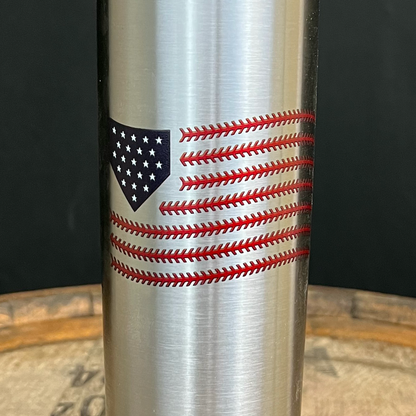 Stars and Stitches Metal Dugout Mug® | Baseball Bat Mug