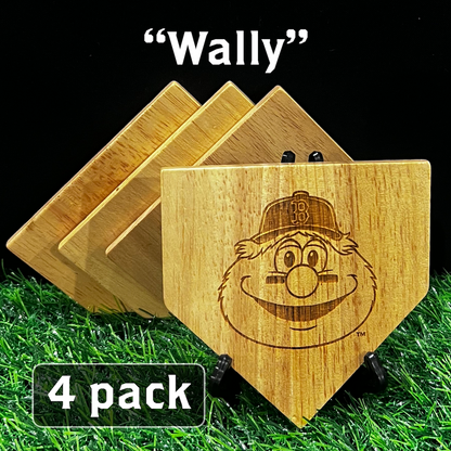 ALL 30 TEAMS - Wooden MLB Home Plate Coasters - MASCOT EDITION