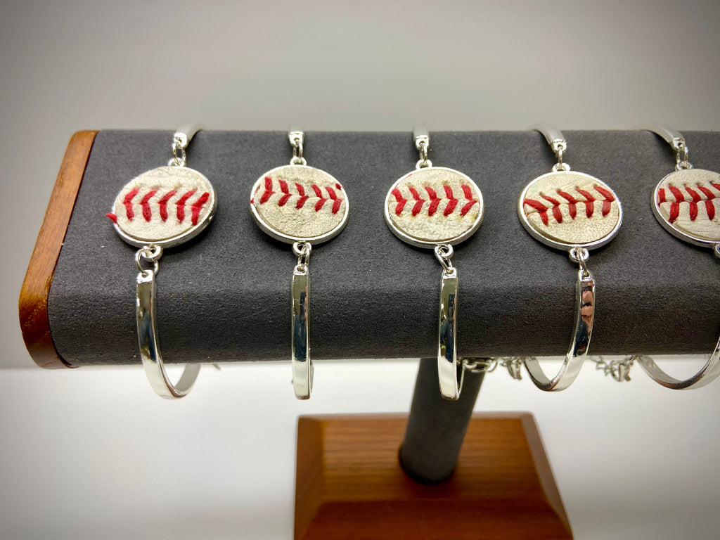 Silver Baseball Seam Bracelet