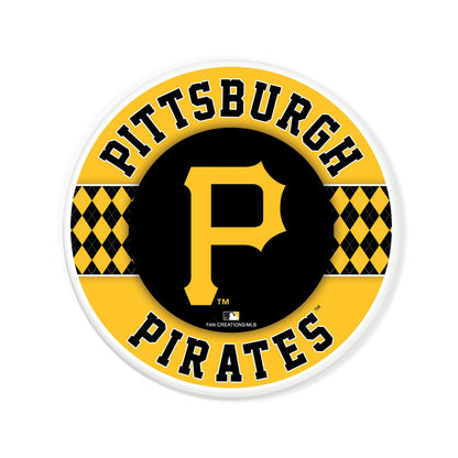 MLB - Pittsburgh Pirates 4 inch Ceramic Argyle Coaster