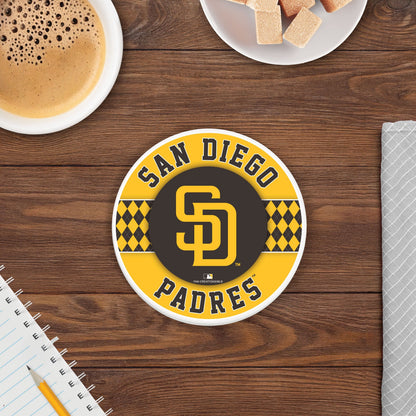 MLB - San Diego Padres 4 inch Ceramic Argyle Coaster