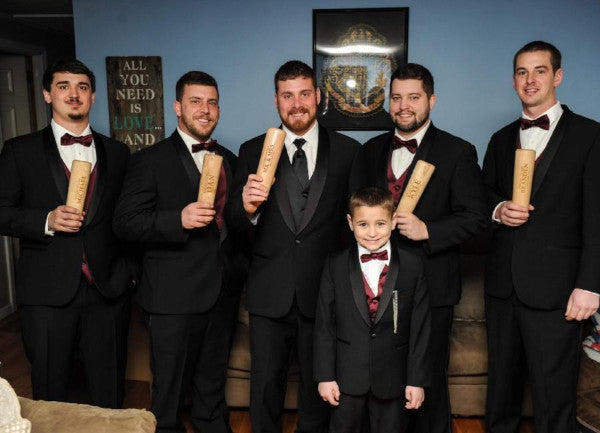 groomsmen and their Dugout Mugs